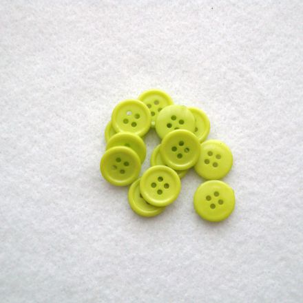 Galanterie: Knoflík plastový 15 mm - sv.zelená