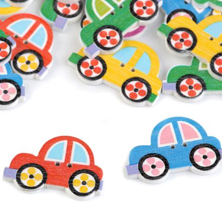 Galanterie: Dekorační knoflík auto (5ks)