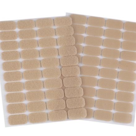 Galanterie: Suchý zip samolepicí obdélníčky 15 x 25 mm - béžová
