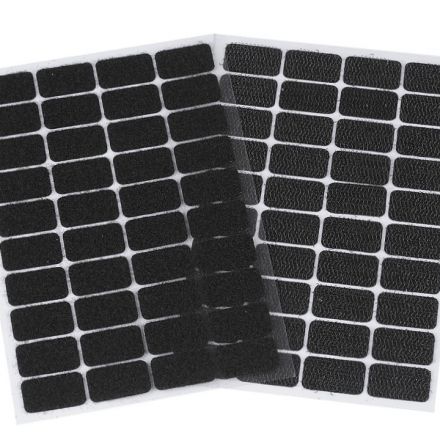Galanterie: Suchý zip samolepicí obdélníčky 15 x 25 mm - černá