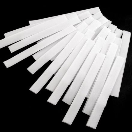 Galanterie: Suchý zip střihaný 20cm (10 párů) - bílá