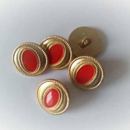Galanterie: Knoflík zlatý 15 mm (1ks)