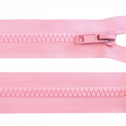 Galanterie: Kostěný zip šíře 5 mm délka 45 cm - růžová