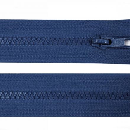 Galanterie: Kostěný zip šíře 5 mm délka 45 cm - modrá