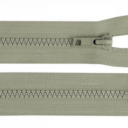 Galanterie: Kostěný zip šíře 5 mm délka 45 cm - šedá