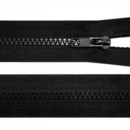 Galanterie: Kostěný zip šíře 5 mm délka 45 cm - černá