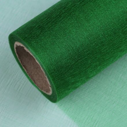 Galanterie: Dekorační organza šíře 36 cm (1m) - zelená