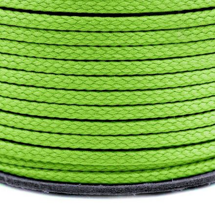 Galanterie: Oděvní šňůra PES 4 mm (1m) - zelená neon