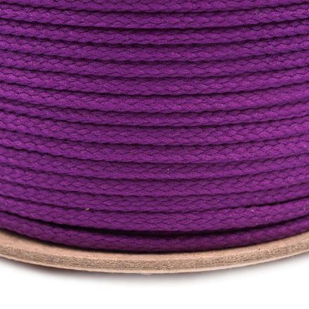 Galanterie: Oděvní šňůra PES 4 mm (1m) - fialová
