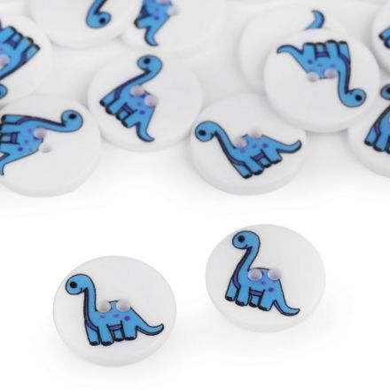 Galanterie: Knoflík plastový 15,4 mm (1ks) - dinosaurus