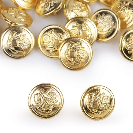 Galanterie: Knoflík erb 15,3 mm (1ks) - zlato