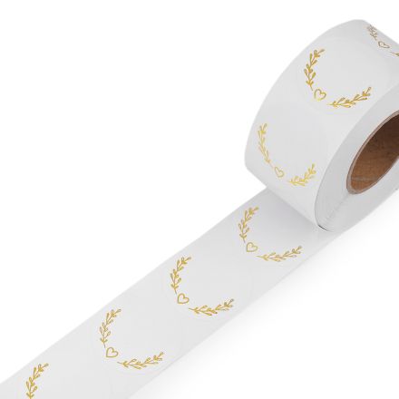 Galanterie: Papírové samolepky 38 mm k popisu (50ks)