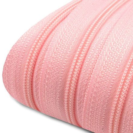 Galanterie: Zip spirálový šíře 3 mm (1m) - světle růžová
