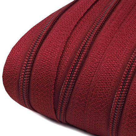 Galanterie: Zip spirálový šíře 3 mm (1m) - bordó