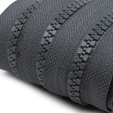 Galanterie: Zip kostěný šíře 5 mm (1m) - šedá