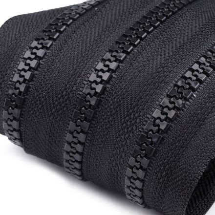 Galanterie: Zip kostěný šíře 5 mm (1m) - černá