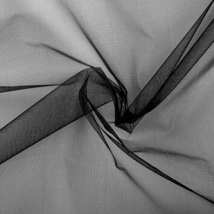 Metráž: Organza šíře 150 cm - černá