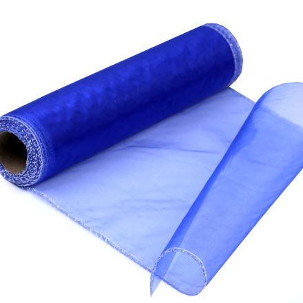 Galanterie: Organza šíře 21 cm (1m) - modrá