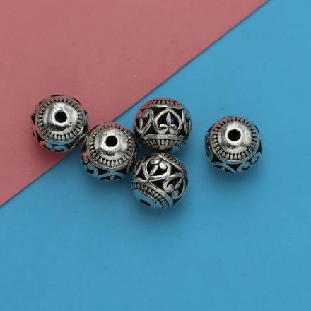 Galanterie: Kovový korálek ornament (1ks)