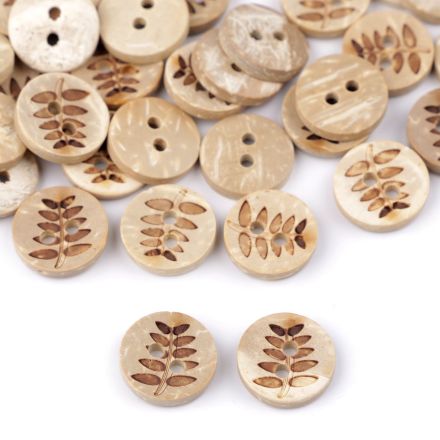 Galanterie: Knoflík kokos 12,5 mm (1ks)