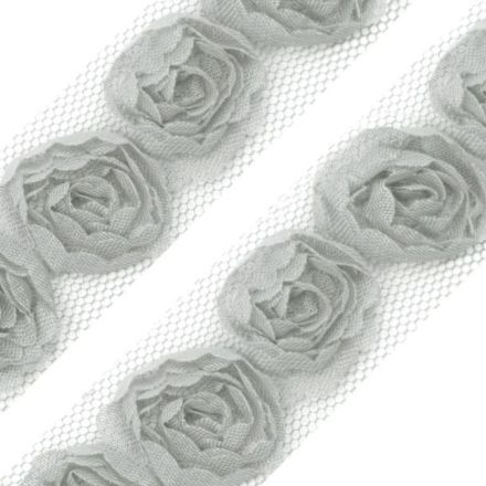 Galanterie: Prýmek na tylu šíře 20 mm (1m) - šedá