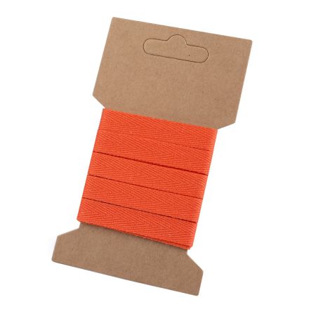 Galanterie: Keprovka na kartě šíře 10 mm (3m) - oranžová