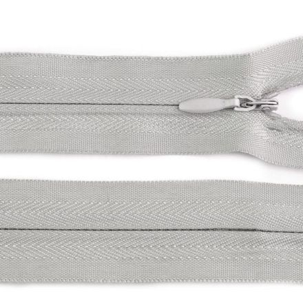 Galanterie: Skrytý zip nedělitelný délka 60 cm - šedobéžová