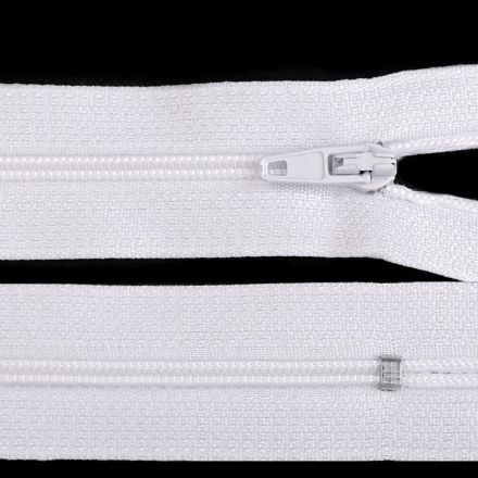 Galanterie: Spirálový zip délka 20 cm nedělitelný - bílá