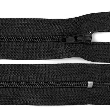 Galanterie: Spirálový zip délka 20 cm nedělitelný - černá