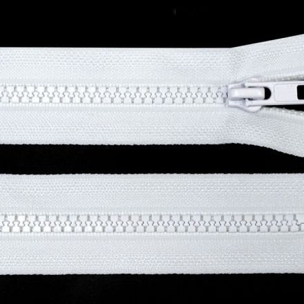 Galanterie: Zip kostěný dělitelný délka 35 cm - bílá