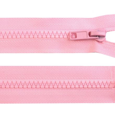 Galanterie: Zip kostěný dělitelný délka 35 cm - růžová