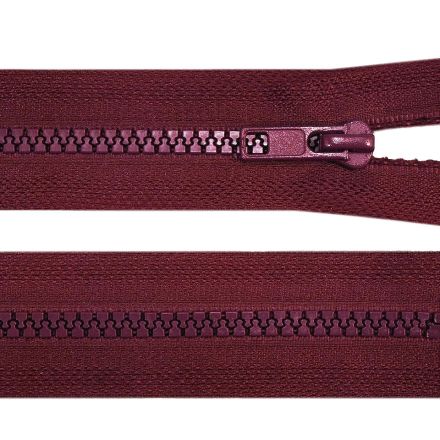 Galanterie: Zip kostěný dělitelný délka 35 cm - bordó