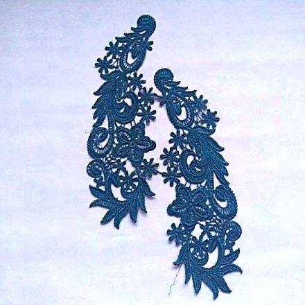 Galanterie: Krajková aplikace / vsadka 27x8 cm 