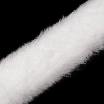 Galanterie: Oděvní dekorační kožešina šíře 5 cm - bílá