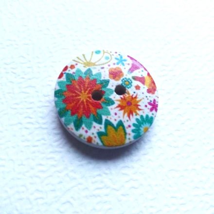Galanterie: Dřevěný dekorační knoflík 23 mm (1ks)