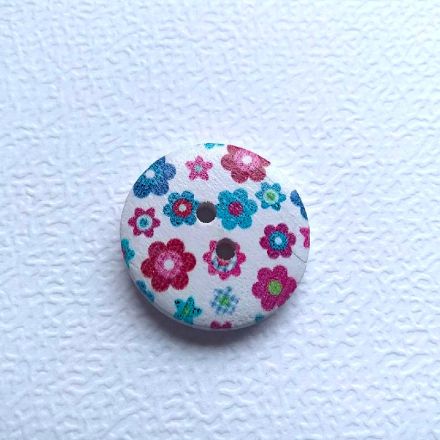 Galanterie: Dřevěný dekorační knoflík 23 mm (1ks)