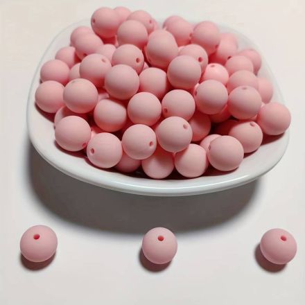 Galanterie: Plastové matné korálky 8 mm (25ks) - růžová