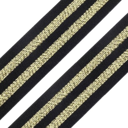 Galanterie: Pruženka s lurexem šíře 40 mm (1m)