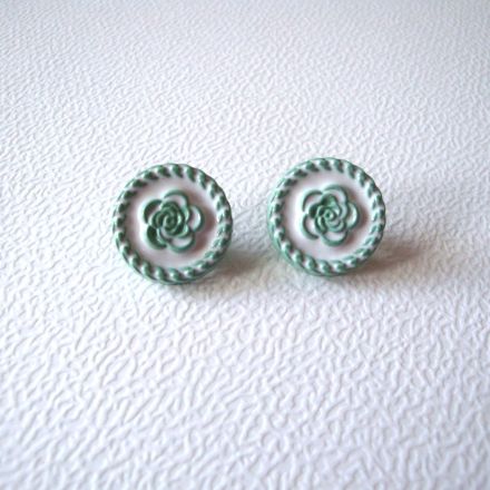 Galanterie: Plastový knoflík 17 mm (1ks) - zelená