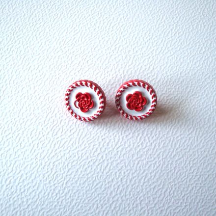 Galanterie: Plastový knoflík 17 mm (1ks) - červená