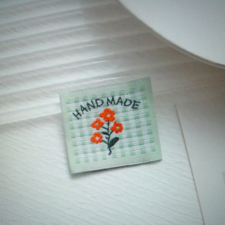Galanterie: Nášivka / štítek Handmade (1ks) 