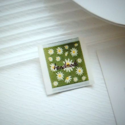 Galanterie: Nášivka / štítek Handmade (1ks) 