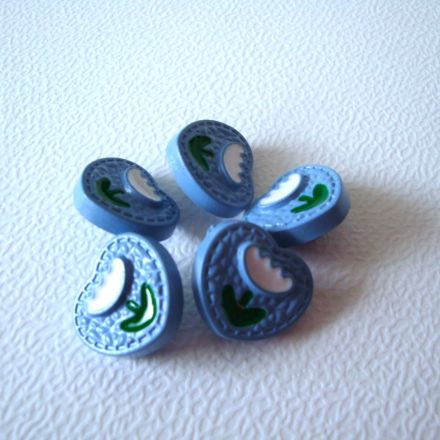Galanterie: Plastový knoflík 17 mm (1ks) - modrá