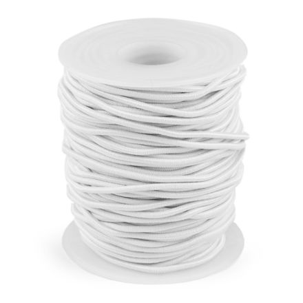 Galanterie: Kulatá pruženka 2 mm (1m) - bílá