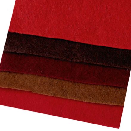 Galanterie: Sada filců / plstí 10x45 cm (5ks)