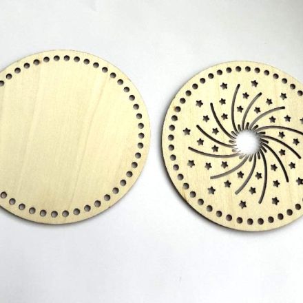 Galanterie: Víko na pletení / háčkování 15 cm (2ks)