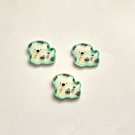 Galanterie: Plastový knoflík pejsek 22x20 mm (1ks)