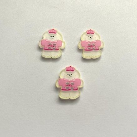 Galanterie: Plastový knoflík medvídek 22x25 mm (1ks)