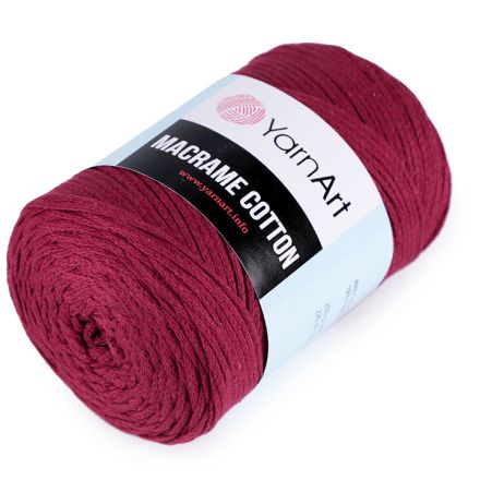 Galanterie: Pletací příze Macrame Cotton 250 g - bordó