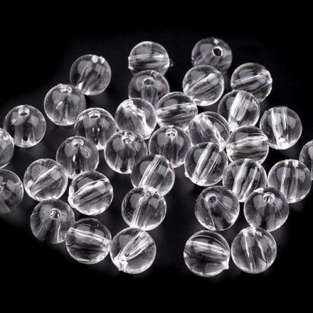 Galanterie: Plastové transparentní korálky 8 mm (40ks) 